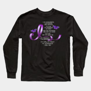 My Struggle, Purple Ribbon Awareness, poem Long Sleeve T-Shirt